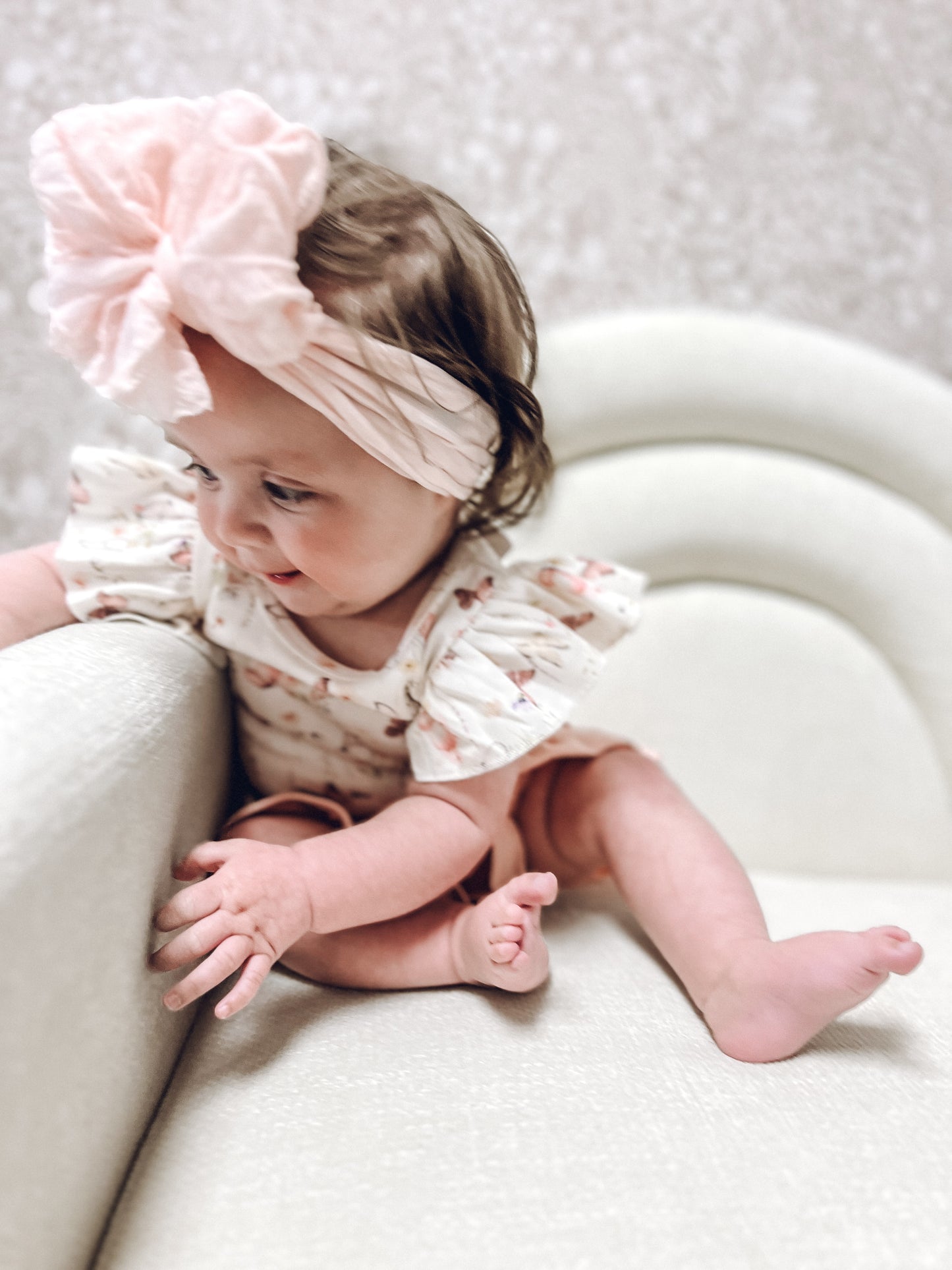 Flutter Ruffle Onesie - Cream