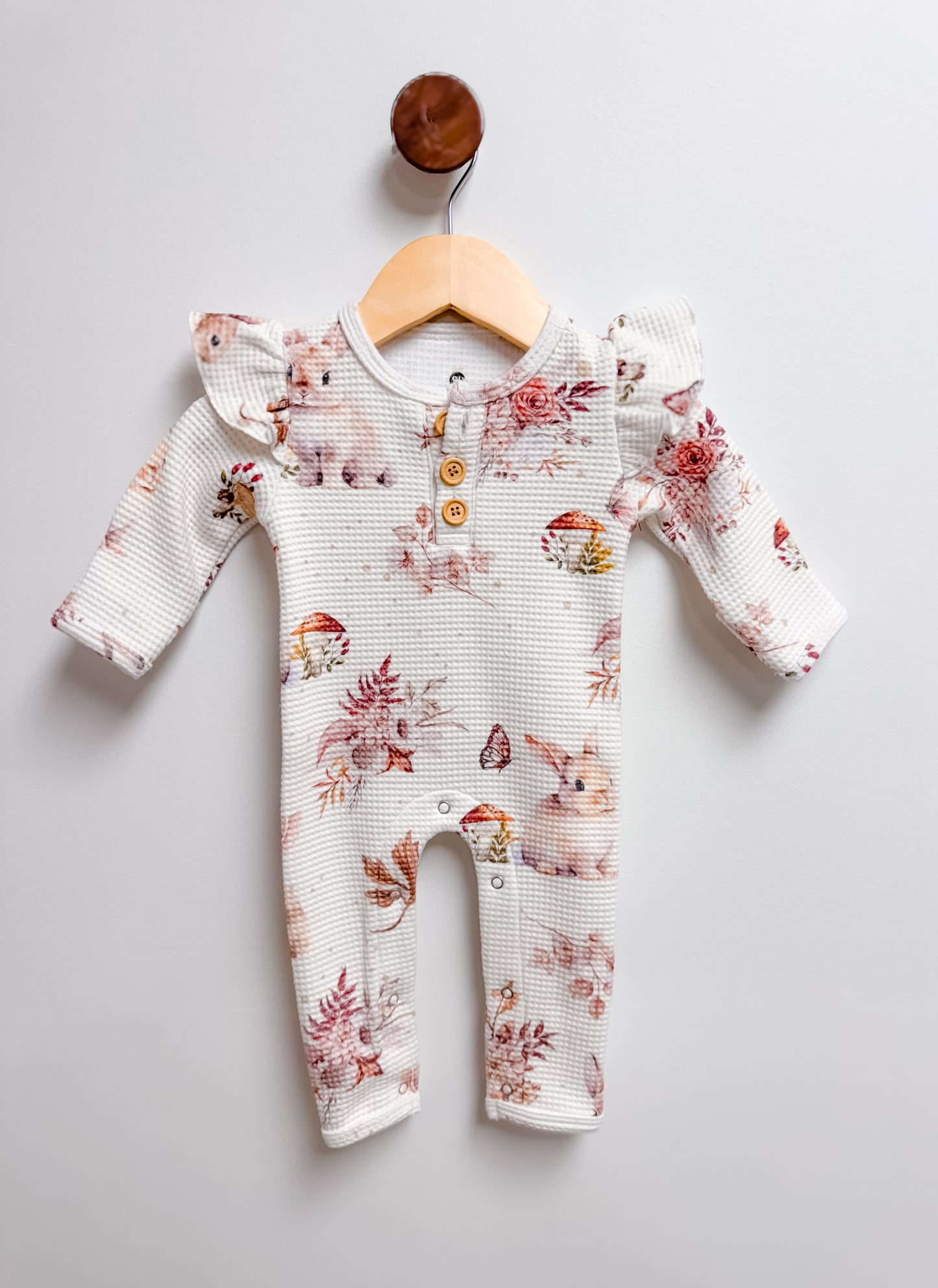 Mocha the Bunny - Waffle Romper