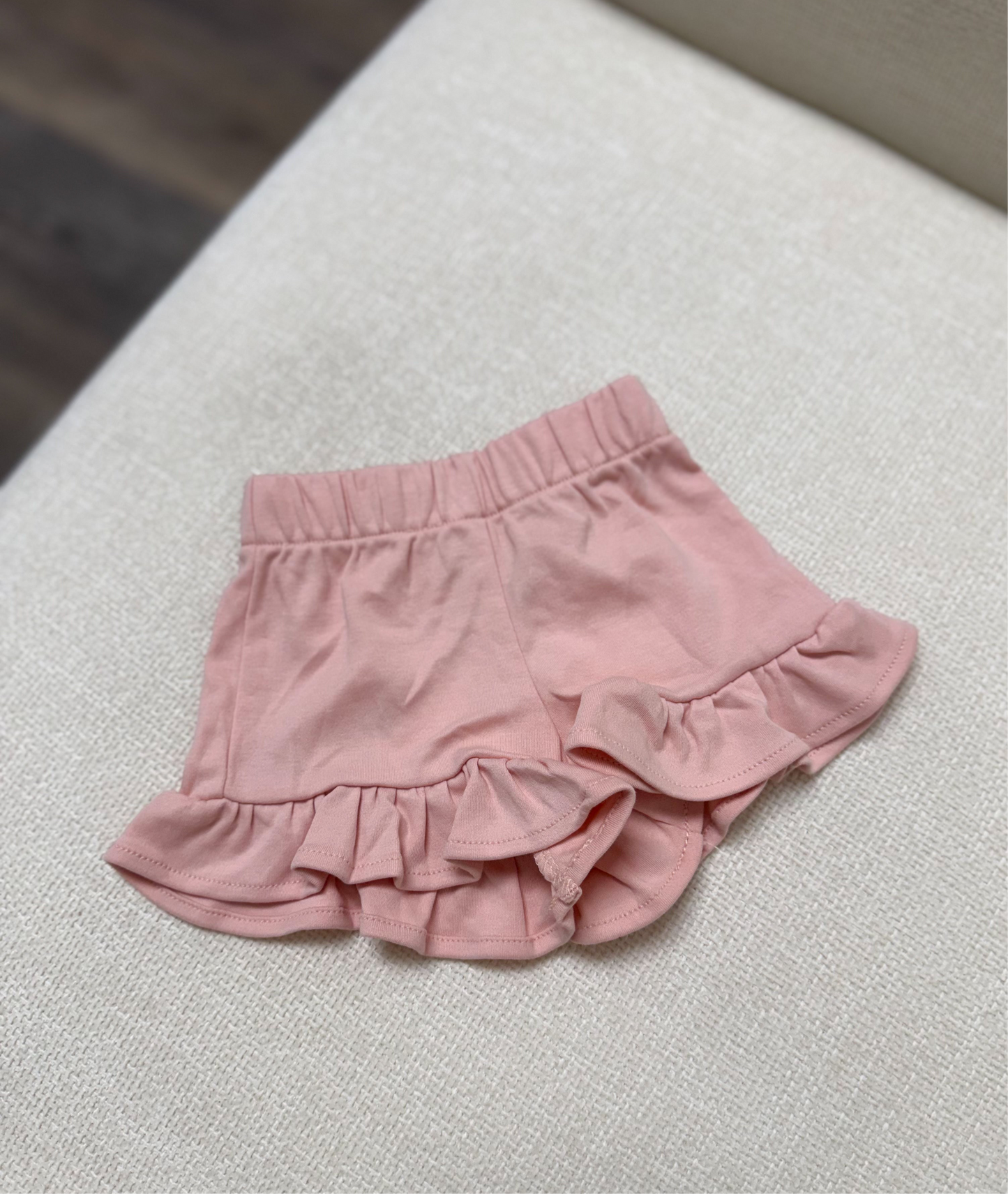Ruffled Soft Shorts - Blush