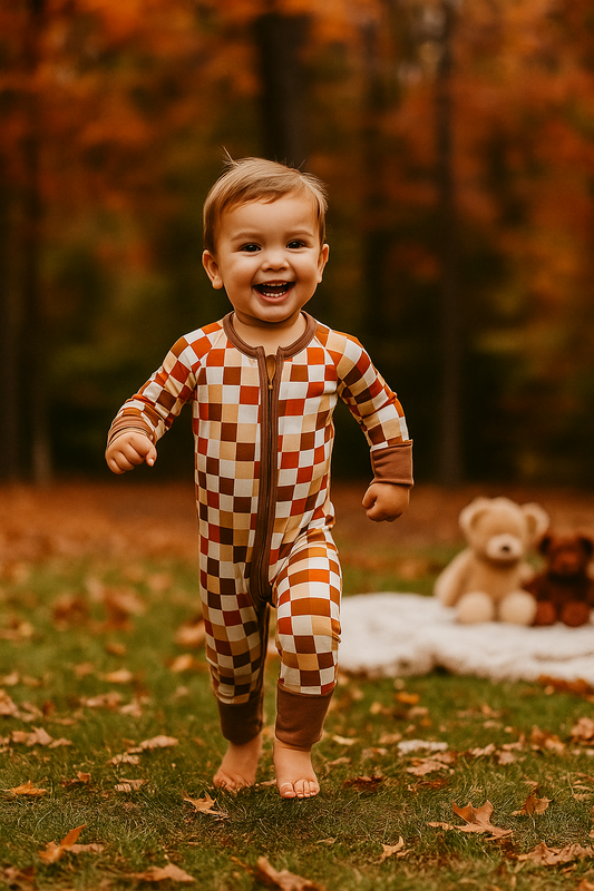 Harvest Squares - Bamboo Zipper Sleeper